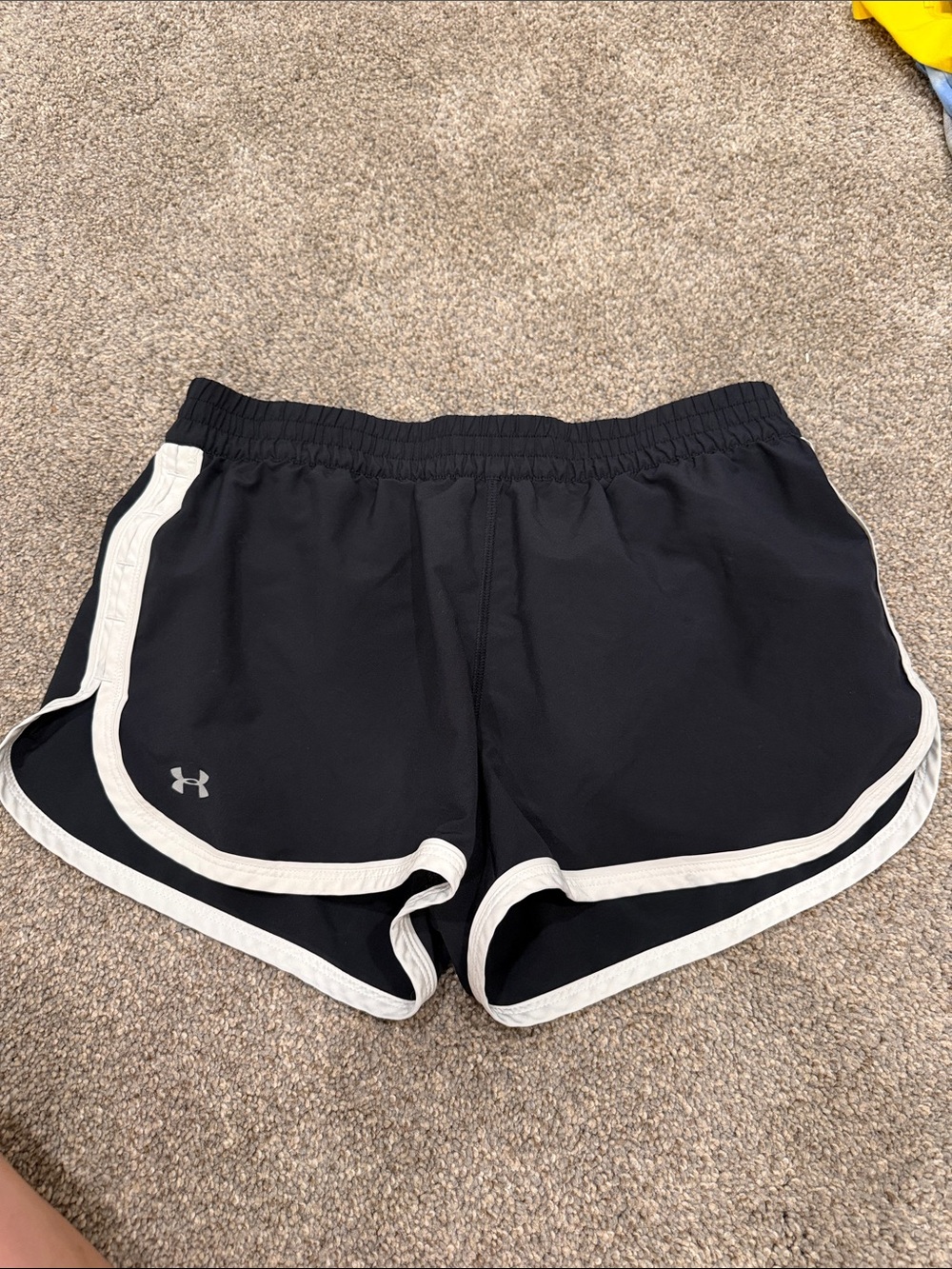 Under Armour Black Shorts with White Trim - Women's Athletic